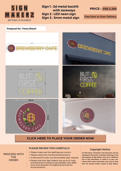 Business signage for Feras Shawi