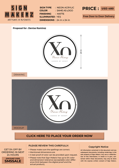 Business signage for Denise Ramirez
