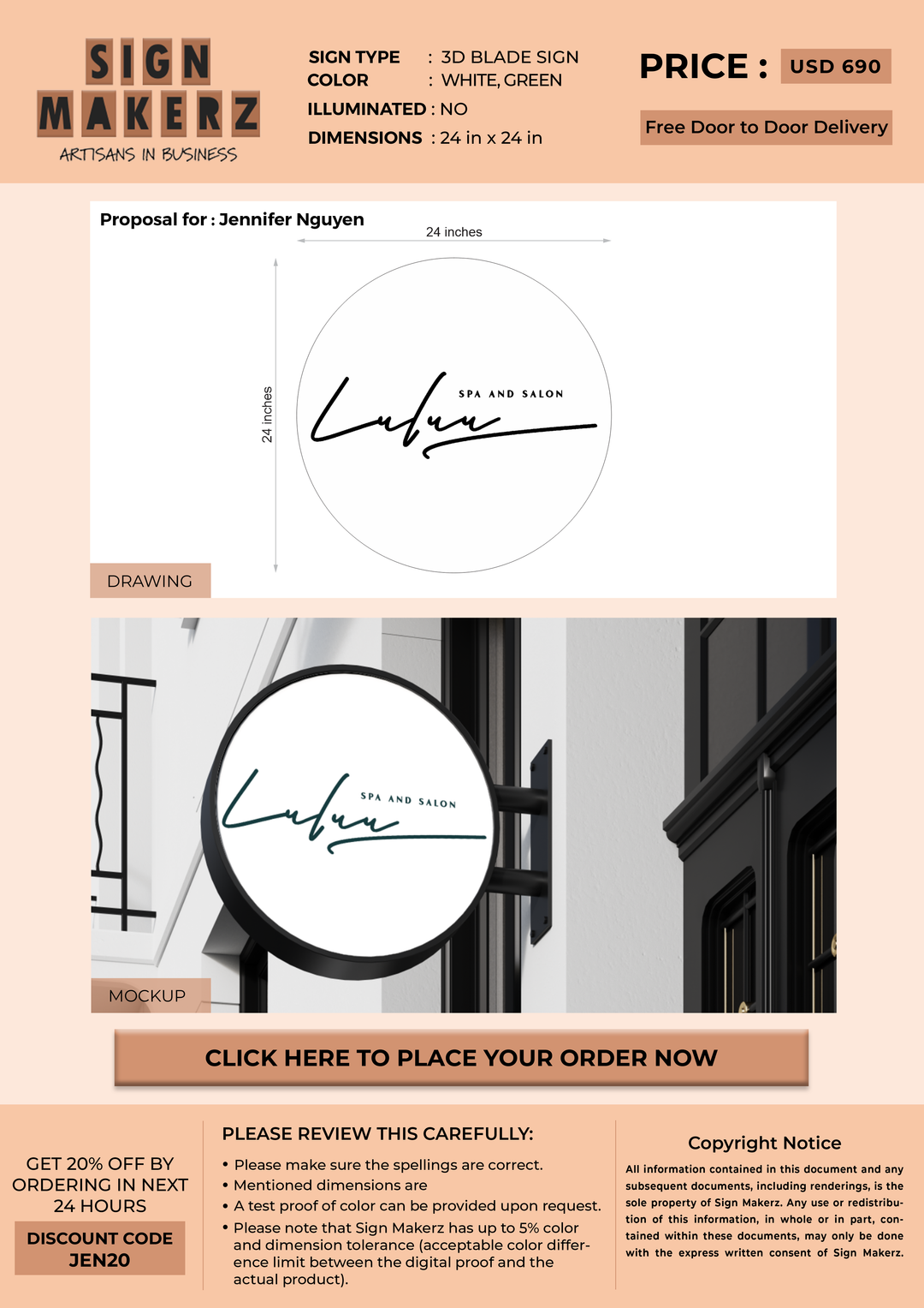 Custom Signs for Jennifer Nguyen
