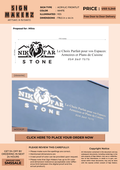 Custom Signs for Mitra