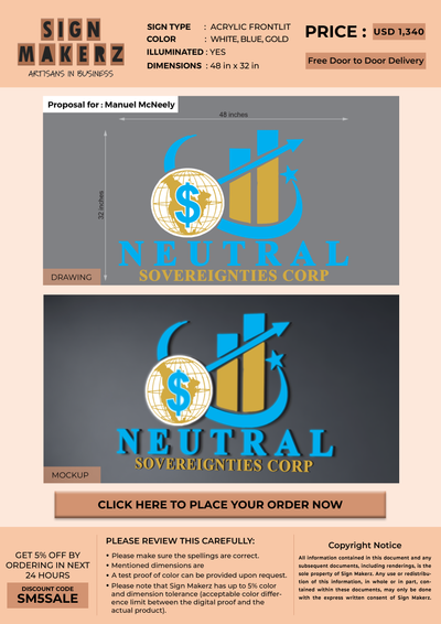 Custom Signs for Manuel McNeely
