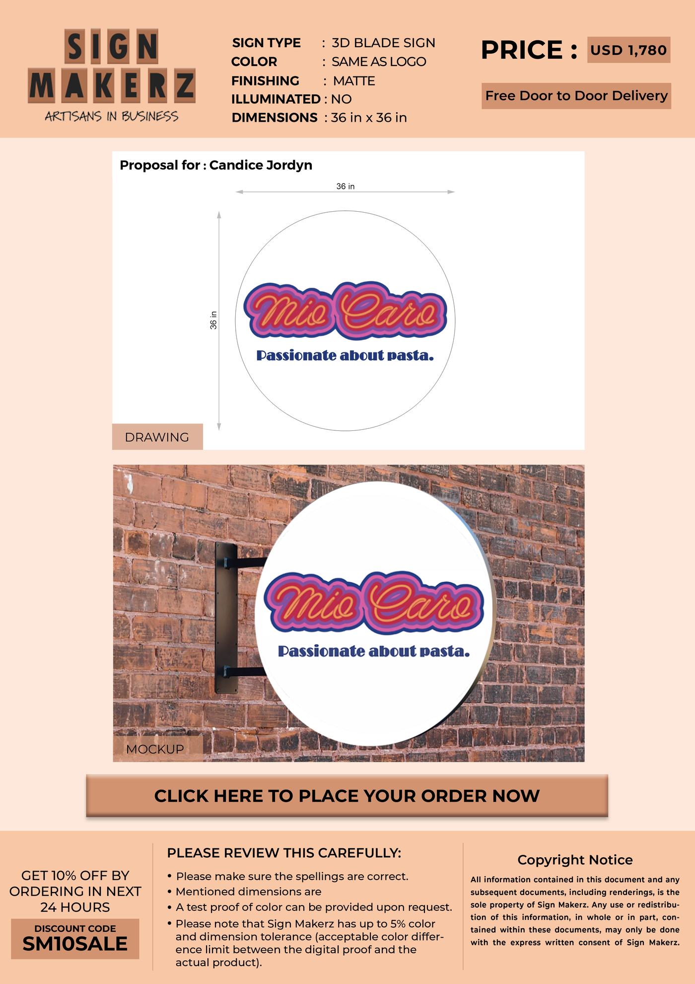 Business Signage for Candice Jordyn Skogan
