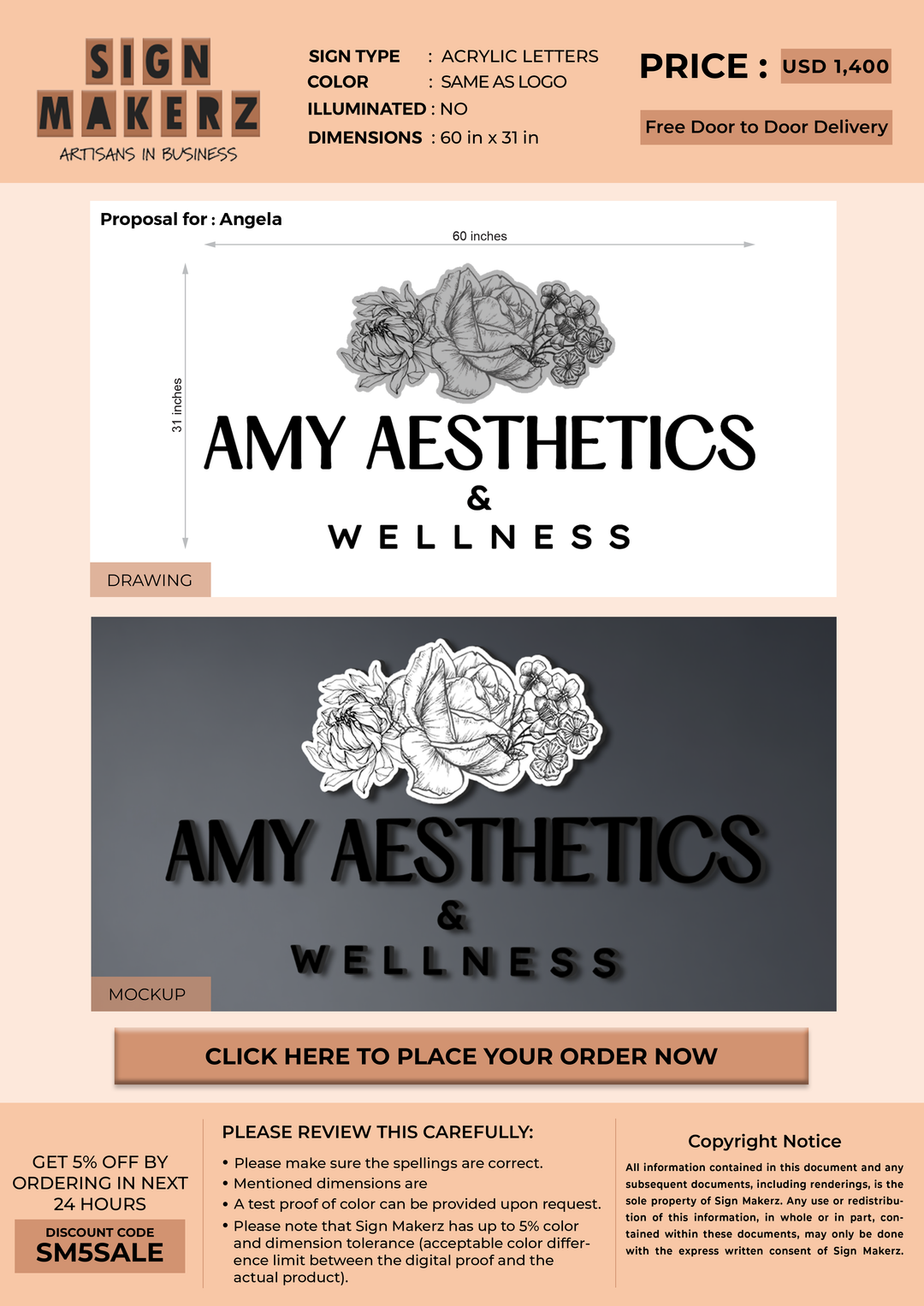 Custom Signs for Angela