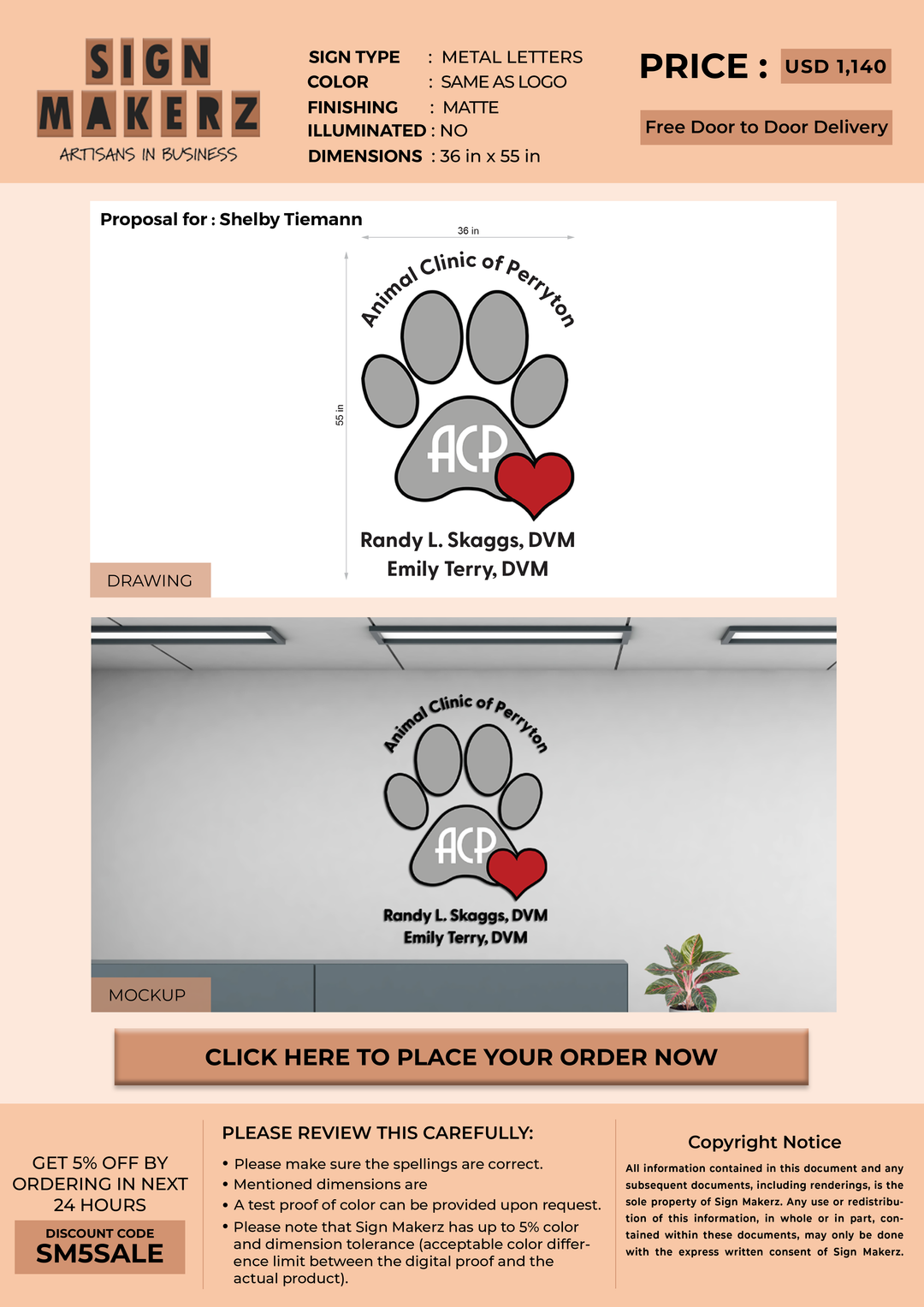 Custom Signs for Shelby Tiemann