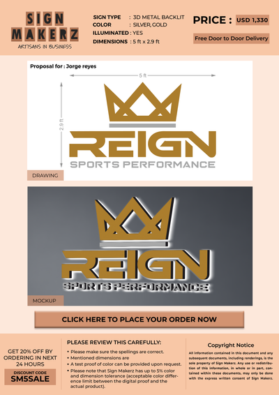 Custom Signs for Jorge reyes