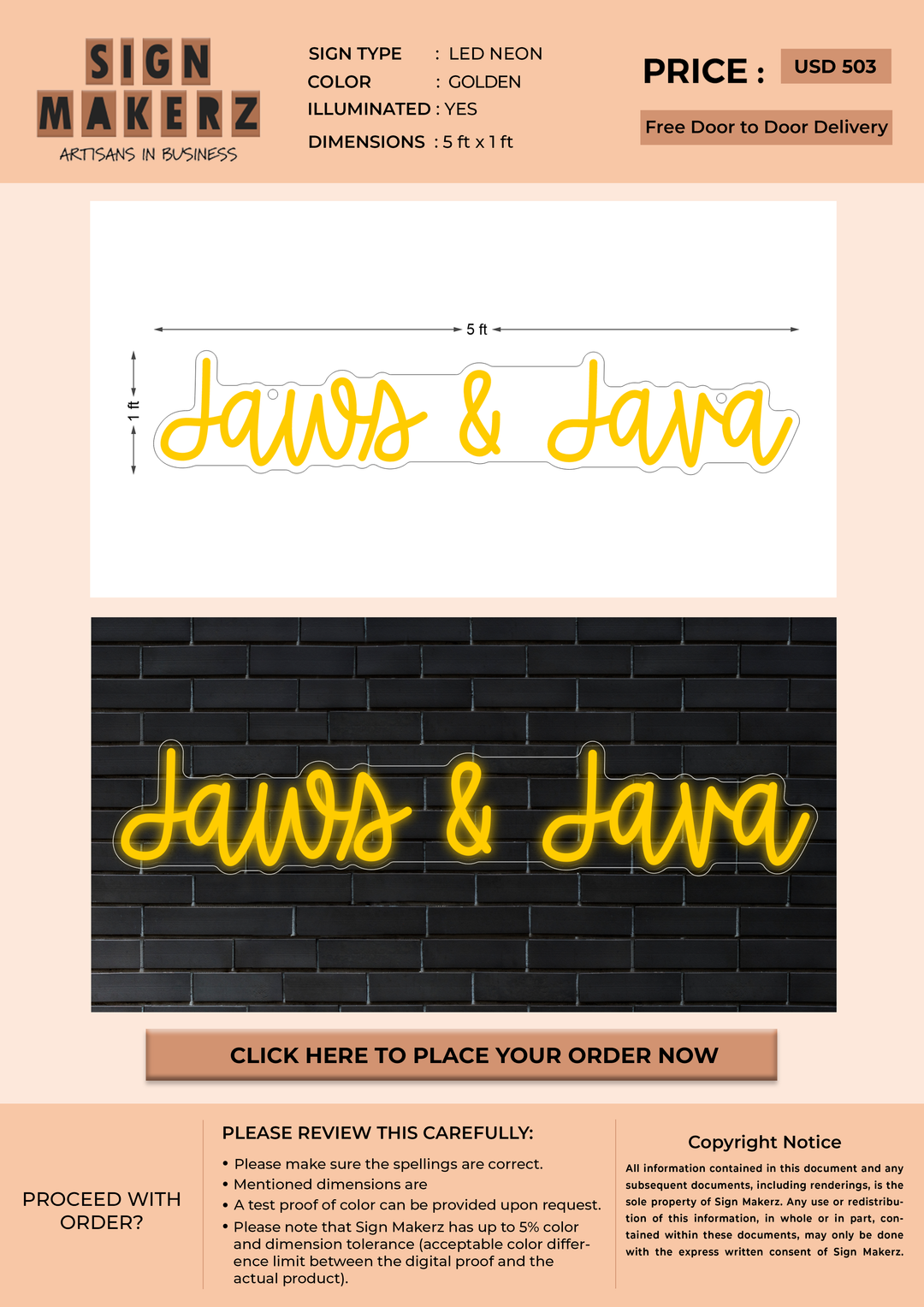 Business signage proposal for Dayna Brink