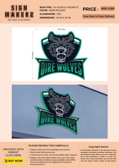 Business signage for Alan Ritchson