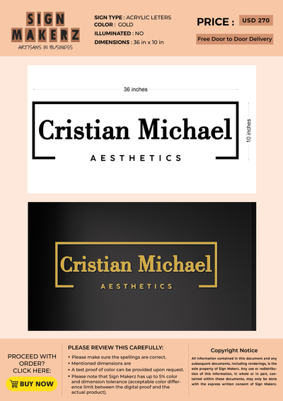 Business signage for AALIYAH WOMACK