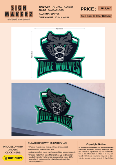 Business signage for Alan Ritchson