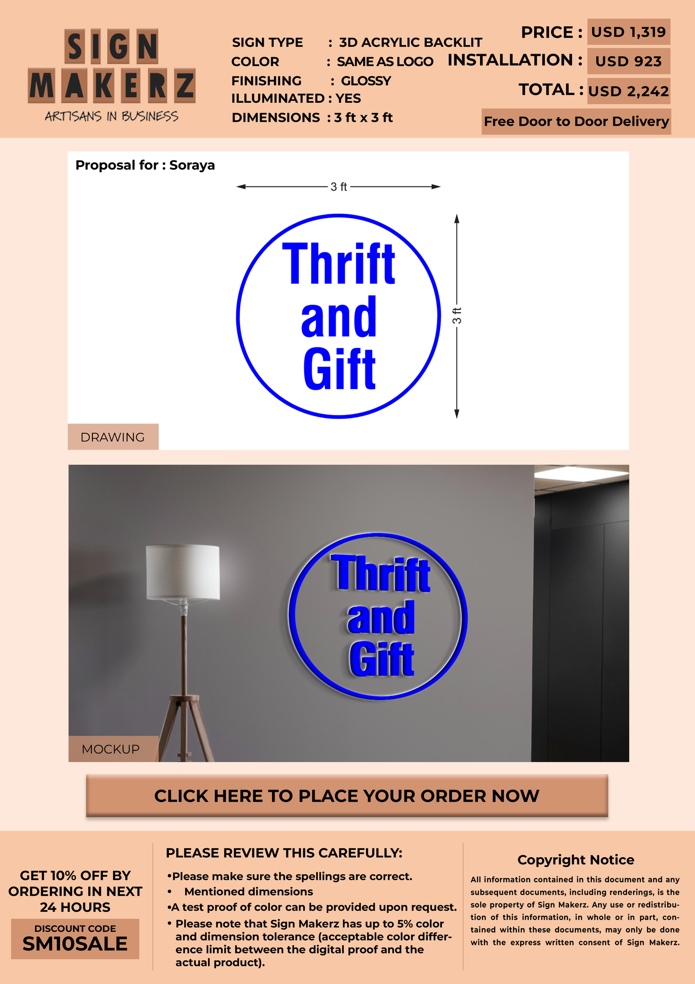 Business Signs for SORAYA