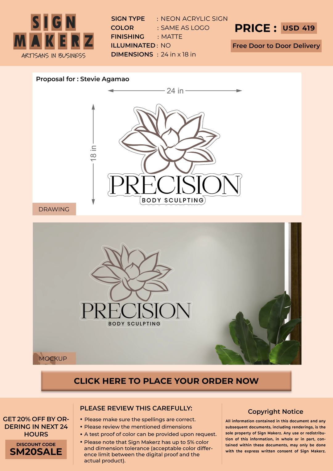 Neon Acrylic Signs For Stevie Agamao