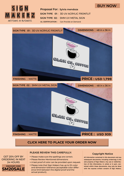 Business Signage for Sylvia mendoza