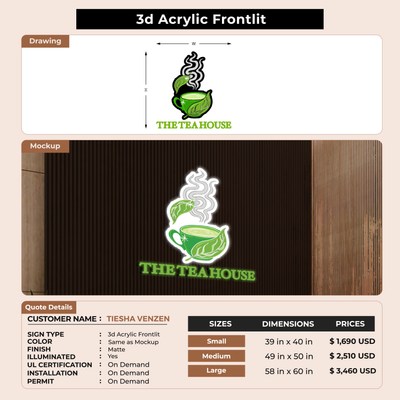 Business signage for TIESHA VENZEN