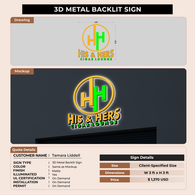 Business signage for Tamara Liddell