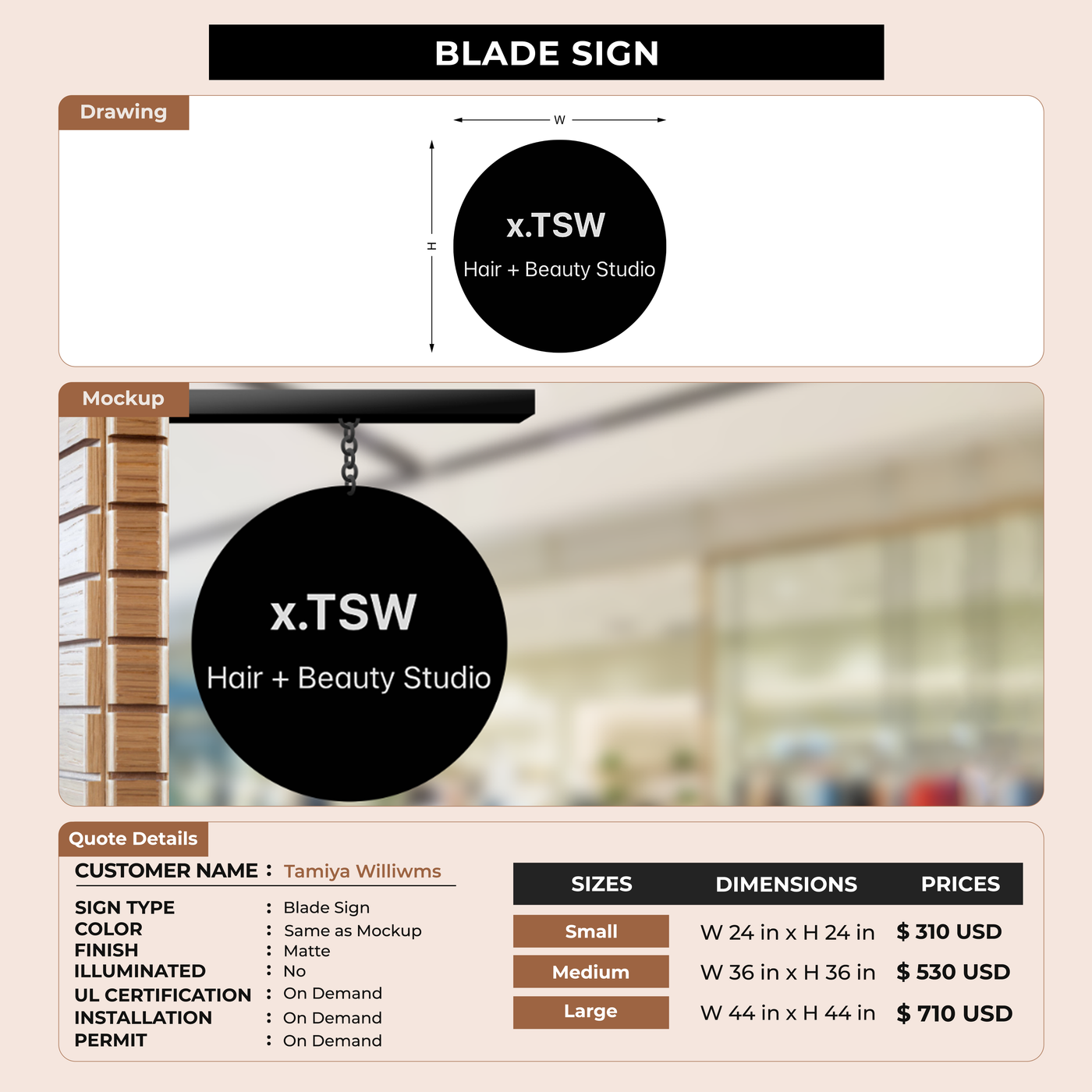 Blade Sign for Tamiya Williwms