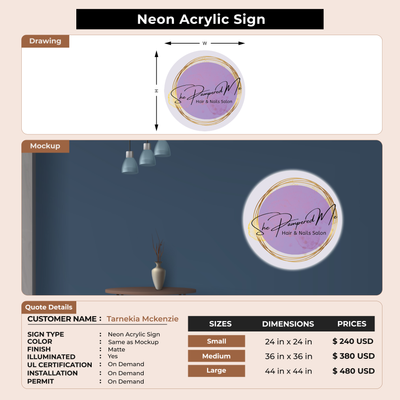 Business signage for Tarnekia Mckenzie