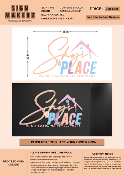 Business signange for Tashyra Wright