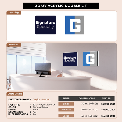 Business signage for Taylor Hannon