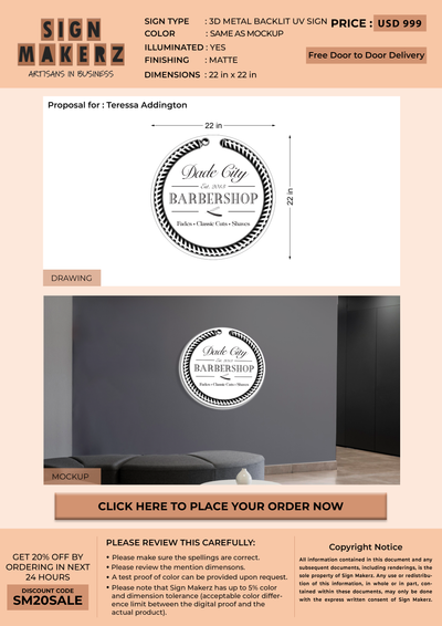 Business signage for Teressa Addington
