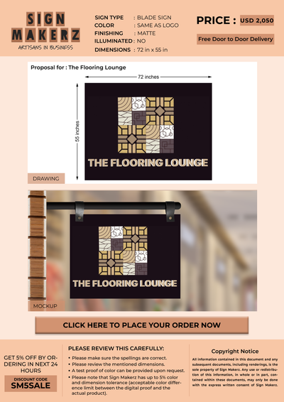 Custom Signs for The Flooring Lounge