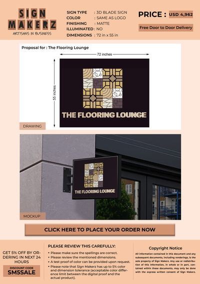 Custom Signs for The Flooring Lounge
