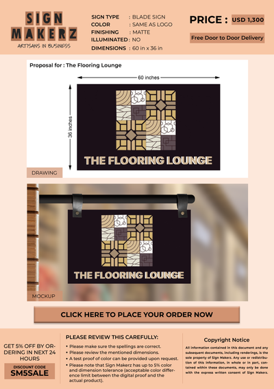 Custom Signs for The Flooring Lounge