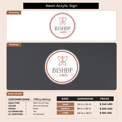 Custom Signs for Tiffany Bishop