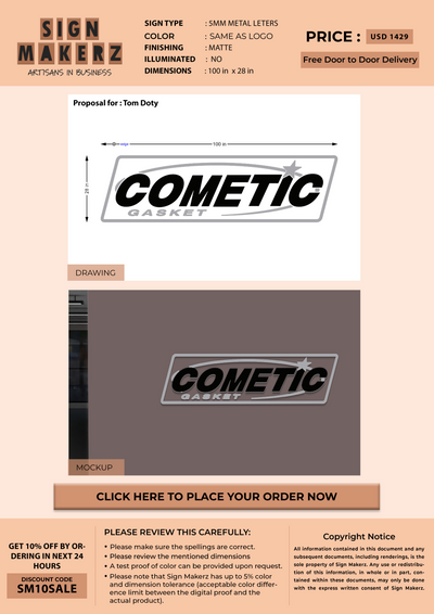 Business signage for Tom Doty