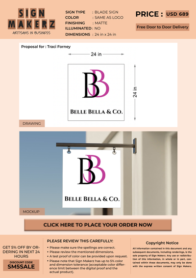 Blade Sign for Traci Forney