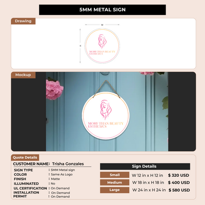 5mm Metal Sign for Trisha Gonzales