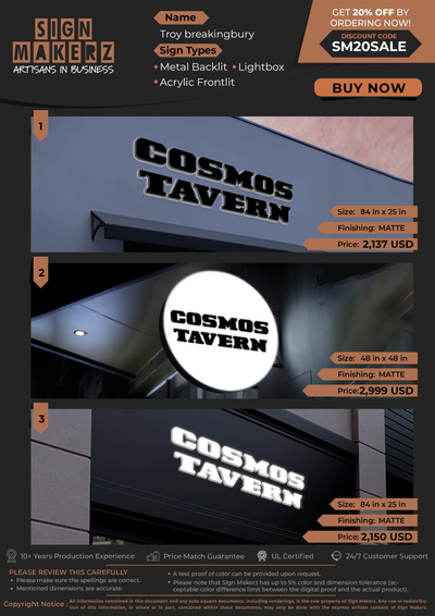 Business Signs for Troy breakingbury