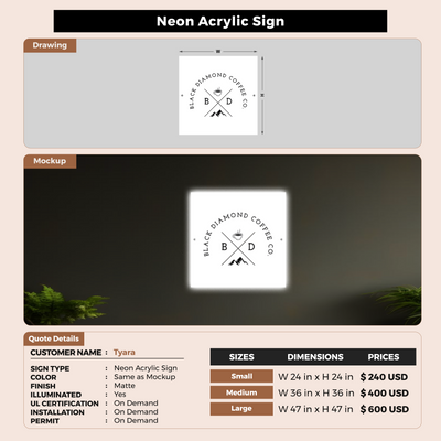 Custom Signs For Tyara