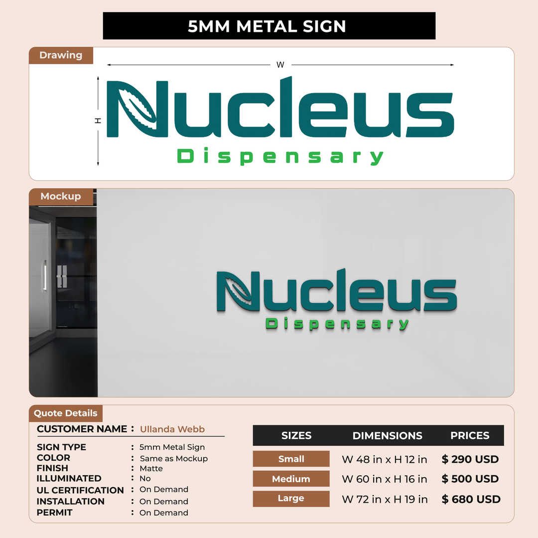 Custom Signs for Ullanda Webb