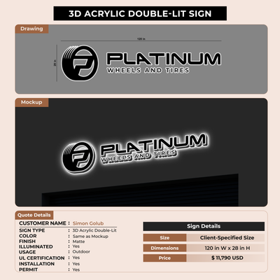 Business signage for Simon Golub