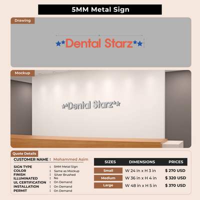 Custom Signs for Mohammed Asim