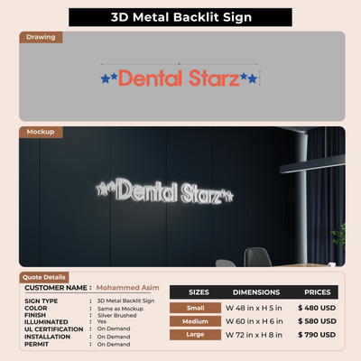 Custom Signs for Mohammed Asim