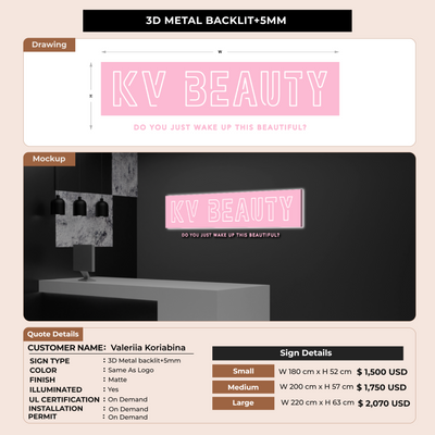 Custom Sign for Valeriia Koriabina
