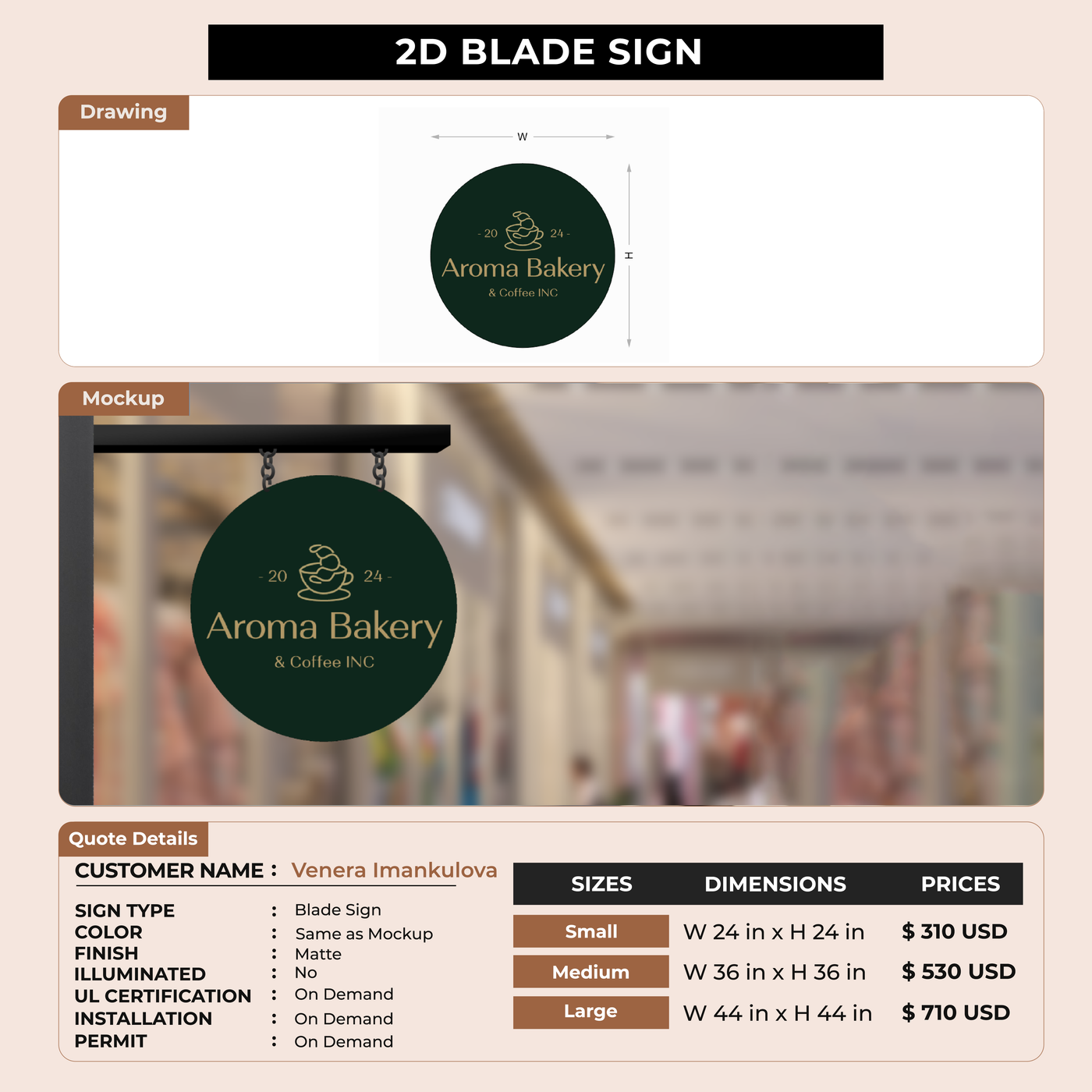 2D Blade Sign for Venera Imankulova