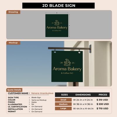 2D Blade Sign for Venera Imankulova