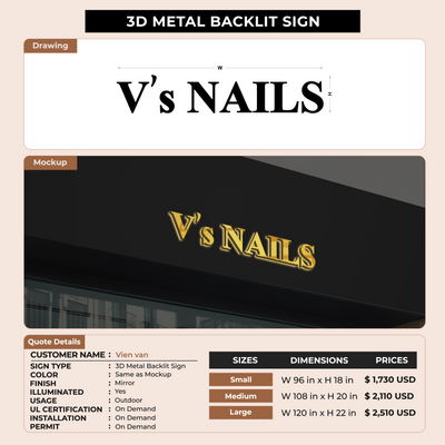 Custom Signs for Vien van