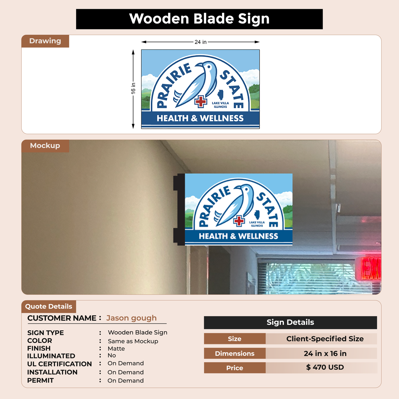 Business signage for Jason gough
