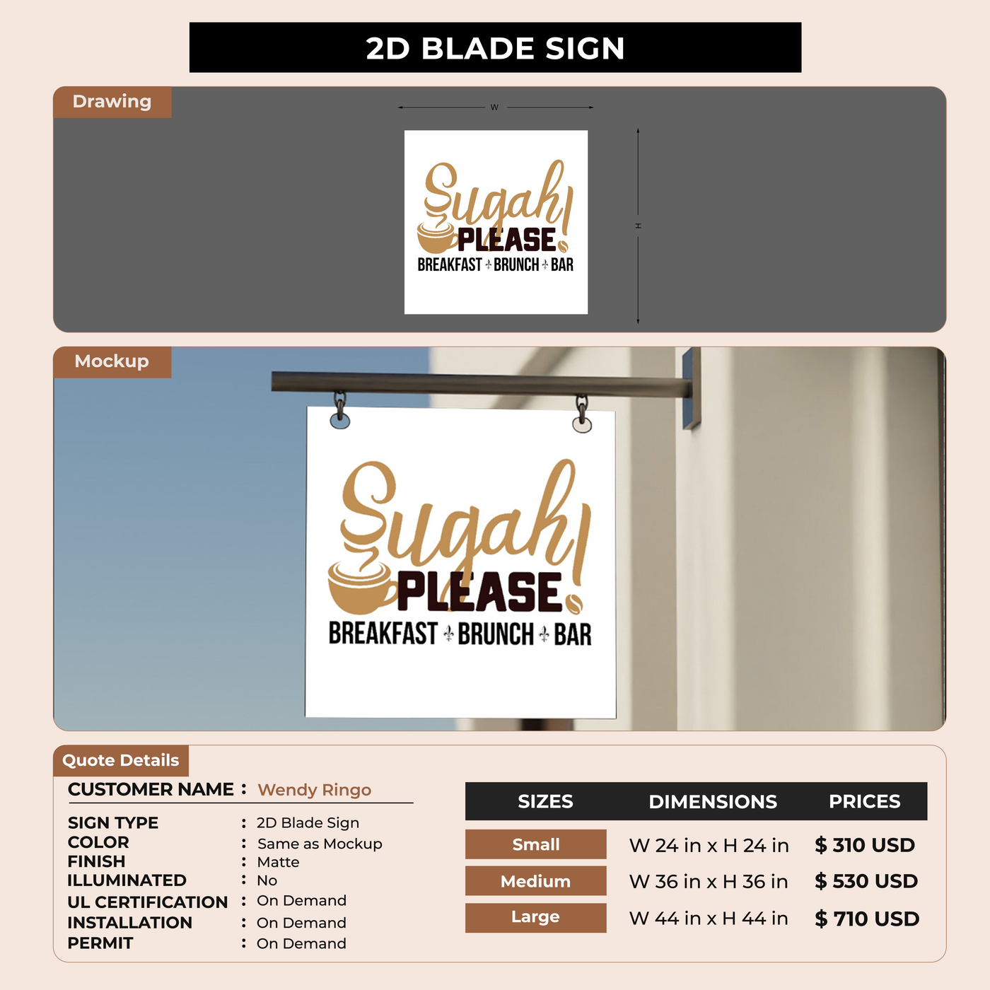 Custom Signs For Wendy Ringo