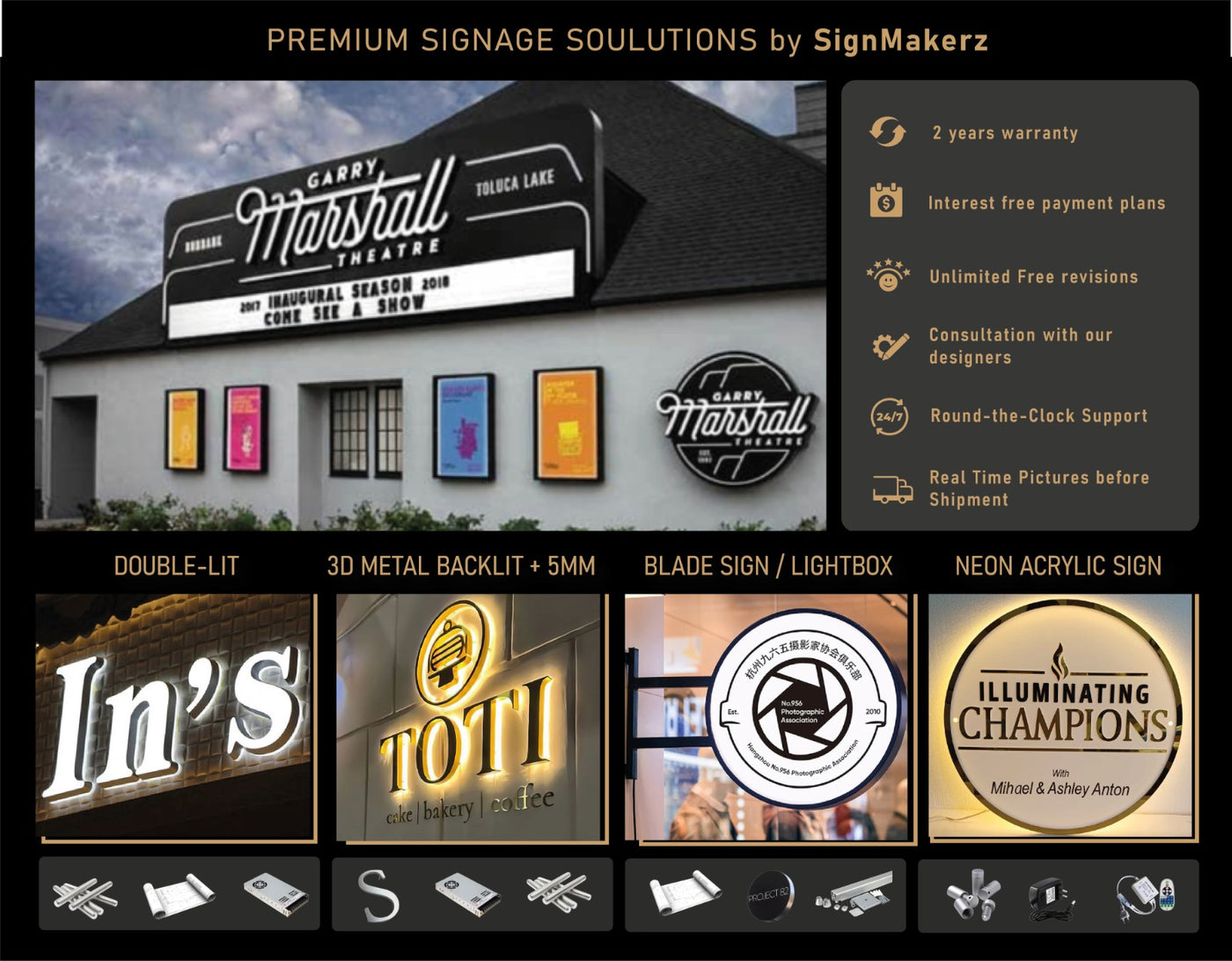 Acrylic Frontlit Sign for Lorinda Skyers