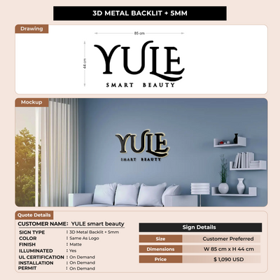 Custom Signs For YULE smart beauty