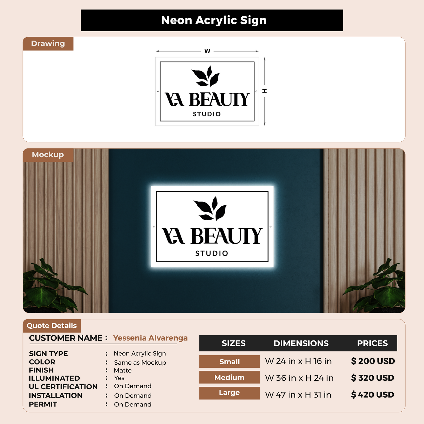 CustomSigns For Yessenia Alvarenga