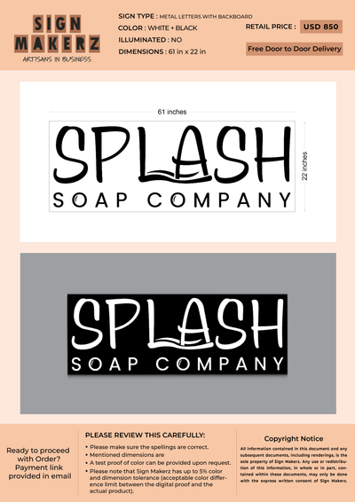5mm Metal Sign for Yola