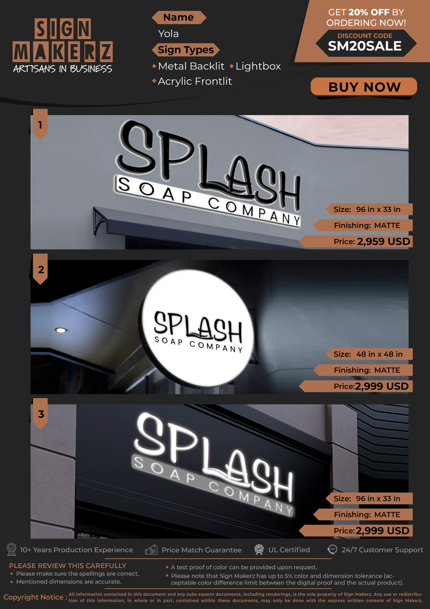 Business Signs for Yola