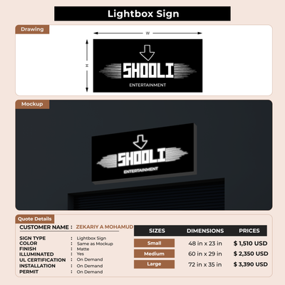 Business signage for ZEKARIY A MOHAMUD