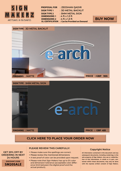 Business Signage for Zeeshan Qadir