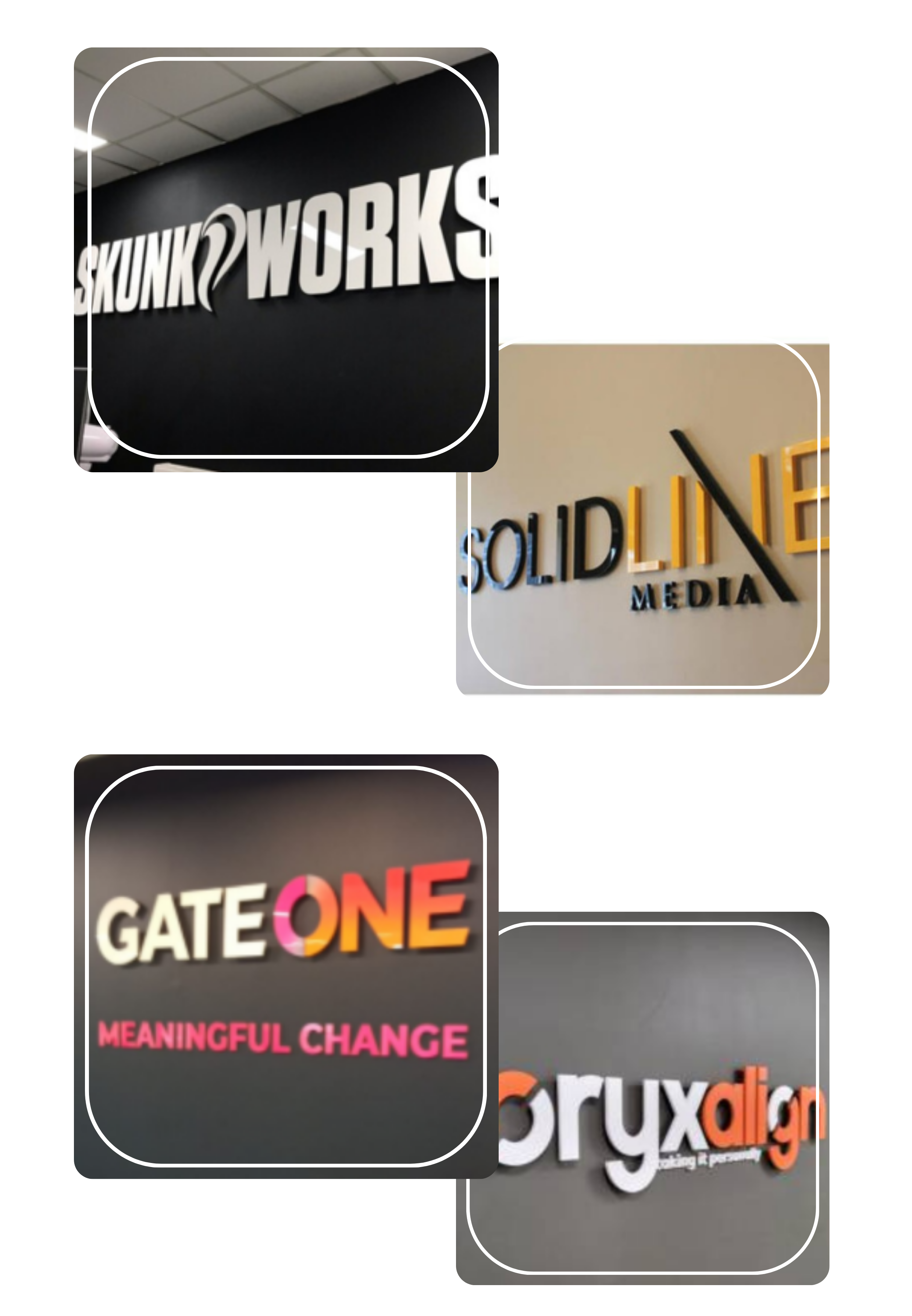 Acrylic Script Signs Acrylic Lettering Signs - Fully-custom Acrylic Letter Signage – SignMakerz